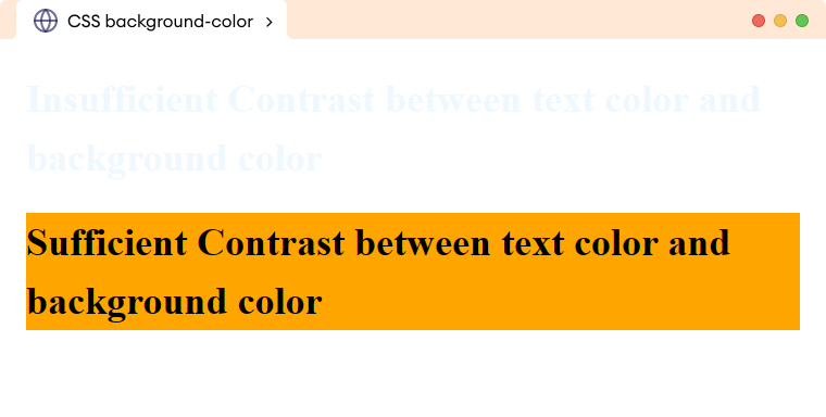 CSS Background Color Contrast Example CSS Background Color Contrast Example Description