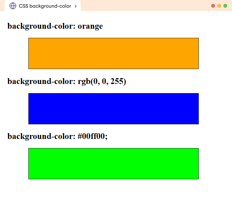 CSS Background Color Example CSS Background Color Example Description