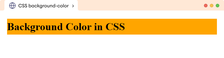 CSS Background Color Example CSS Background Color Example Description