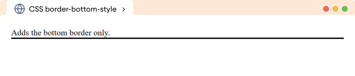 CSS Border Bottom Style Example CSS Border Bottom Style Example