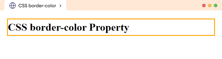CSS Border Color Example CSS Border Color Top Example
