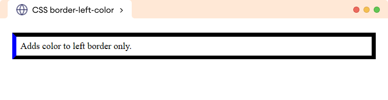 CSS Border Left Color Example CSS Border Left Color Example