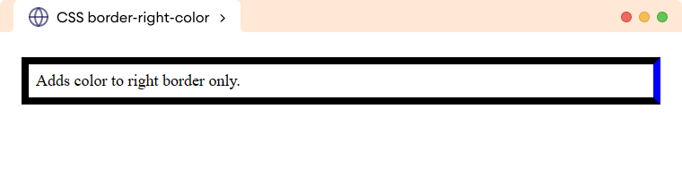 CSS Border Right Color Example CSS Border Right Color Example