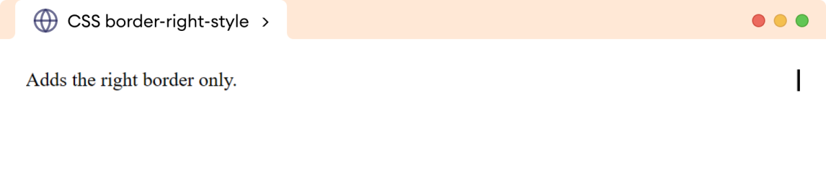 CSS Border Right Style Example CSS Border Right Style Example