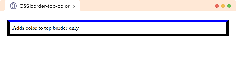 CSS Border Top Color Example CSS Border Top Color Example