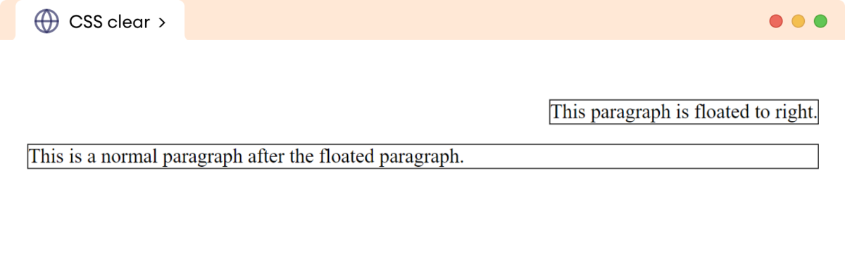 CSS Clear Property Example CSS Clear Property Example