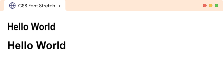 CSS Font Stretch CSS Font Stretch Description Image
