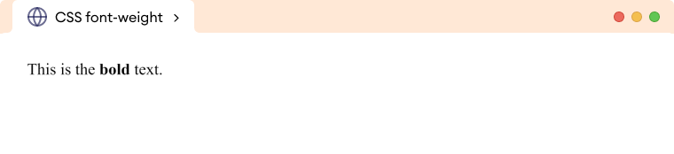 CSS Font Weight Example CSS Font Weight Example Description