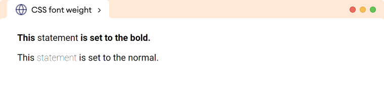CSS Font Weight Relative Example CSS Font Weight Relative Example Description