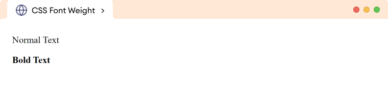 CSS Font Weight CSS Font Weight Description Image