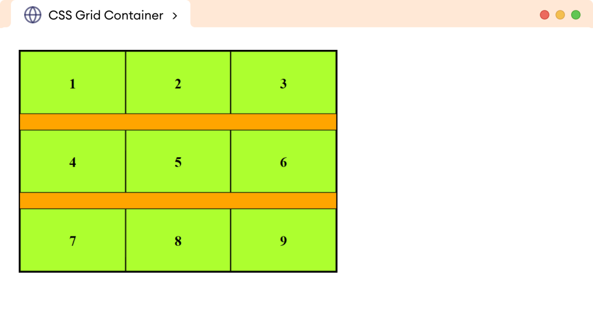 CSS Grid-Row-Gap Example CSS Grid-Row-Gap Property