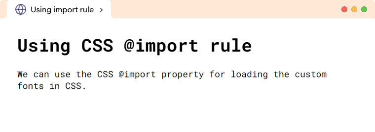 CSS Import Rule CSS Import Rule Description Image
