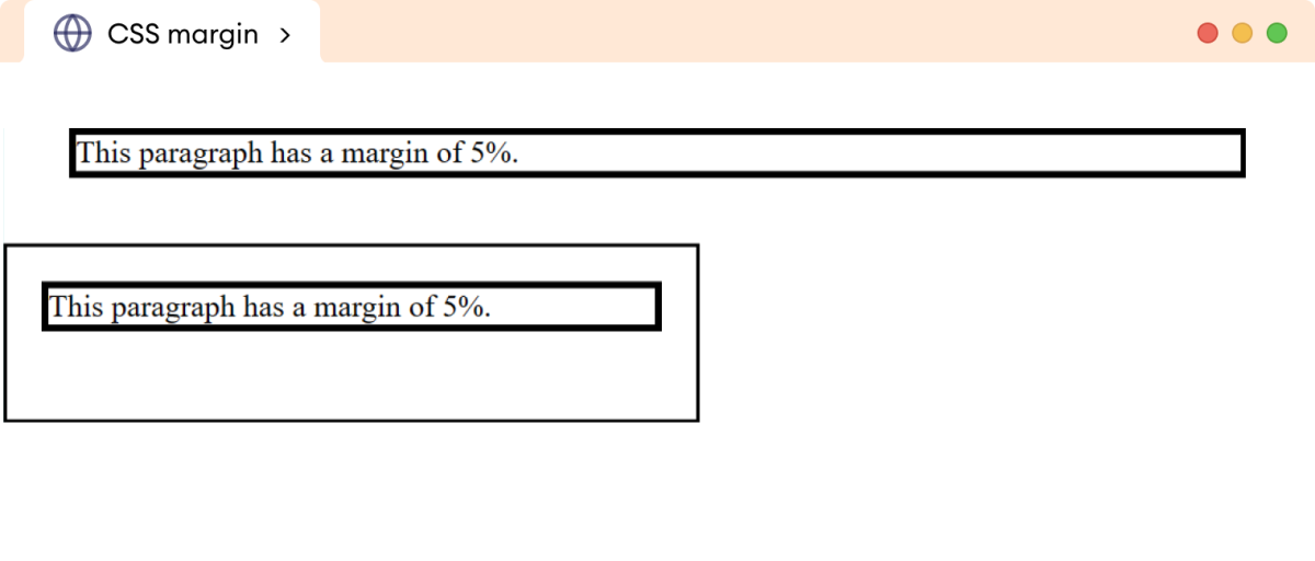 CSS Margin Percentage Example CSS Margin Percentage Example