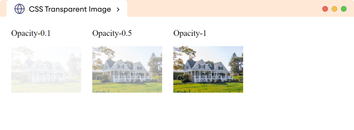 CSS Transparent Image Example CSS Transparent Image Example