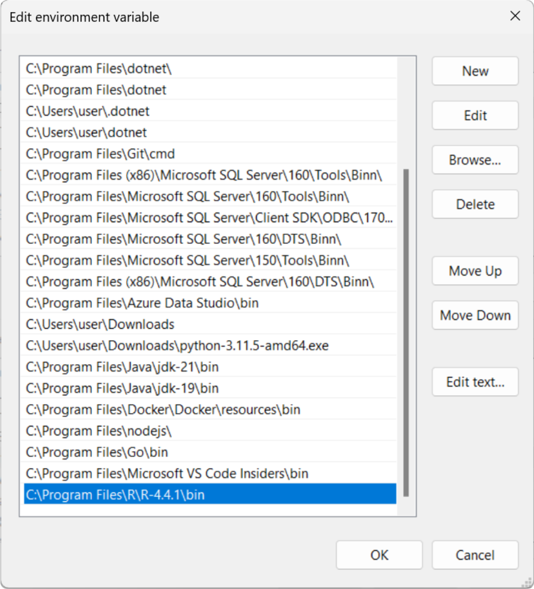 Edit Environment Variable Edit Environment Variable