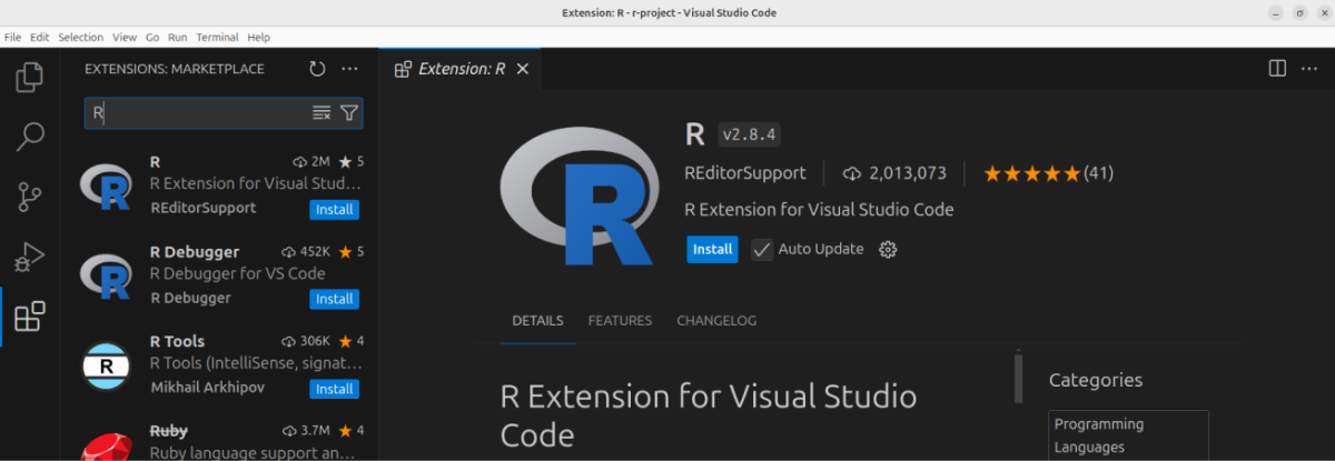 Install R Extension on VS Code Install R Extension on VS Code