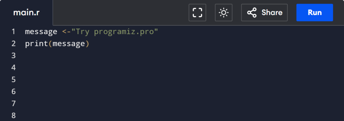 Online R Compiler Online R Compiler