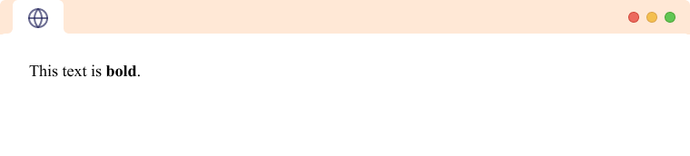 HTML Bold tag Bold text with