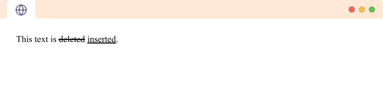 HTML Insert tag Inserted text with