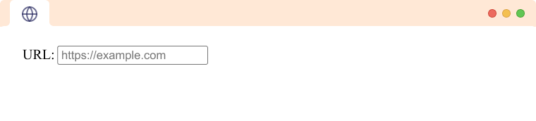 HTML Input type url tag example An Input Tag type url