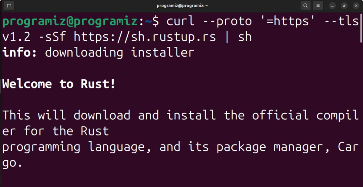 Install Rust on Ubuntu Install Rust on Ubuntu