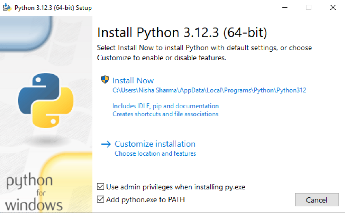 Install Python on Windows Install Python on Windows