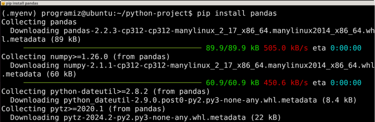 Install pandas in Ubuntu Install pandas in Ubuntu
