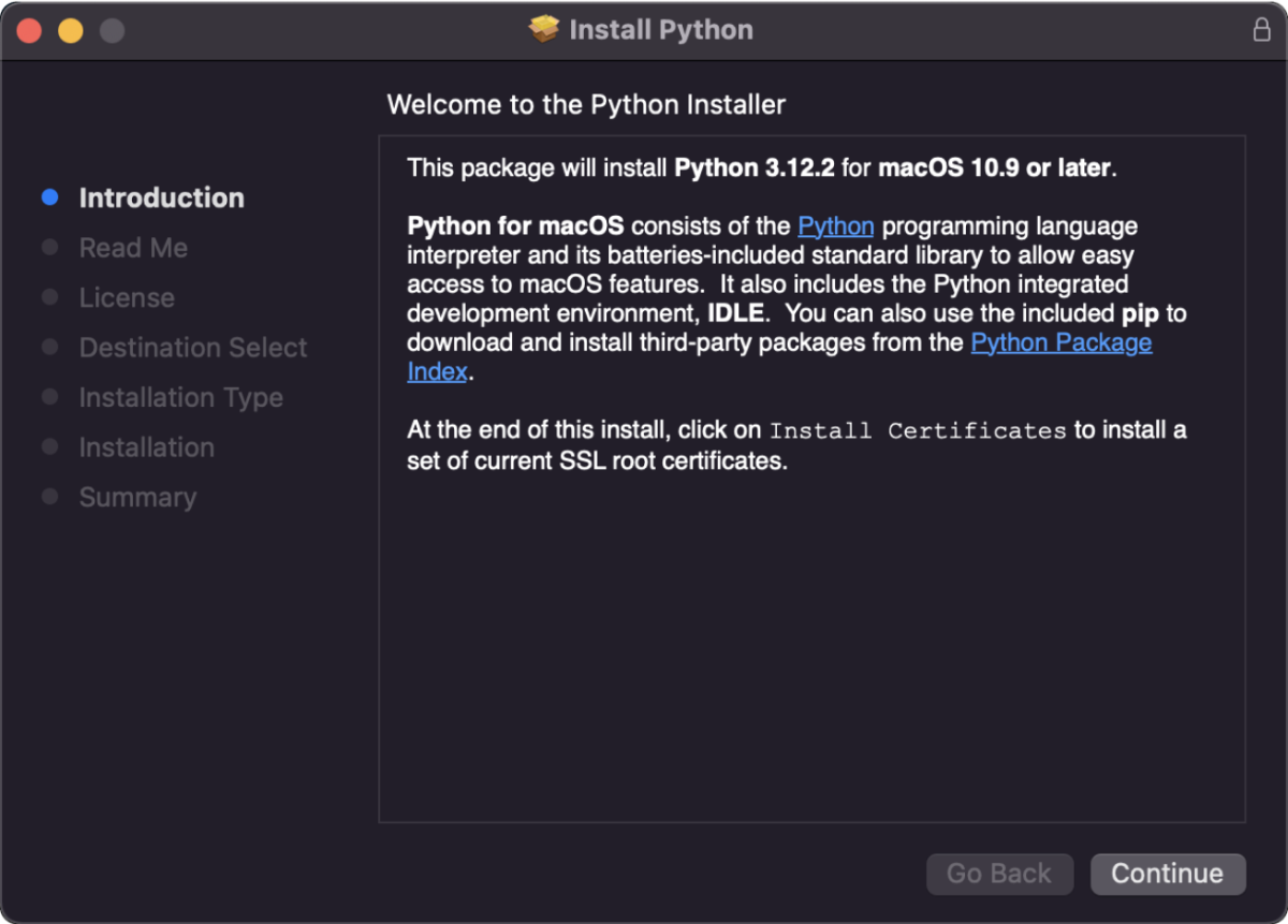 Python Run Installer for Mac Python Run Installer for Mac