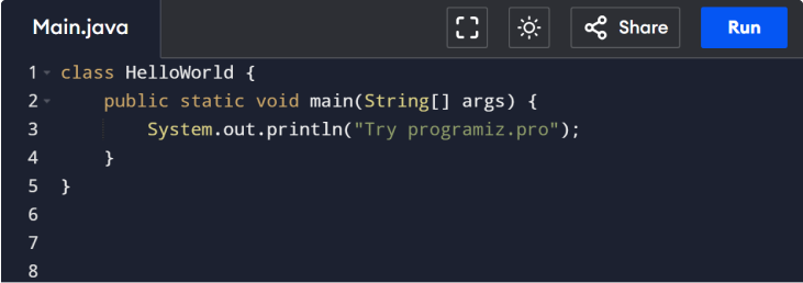 Online Java Compiler Online Java Compiler