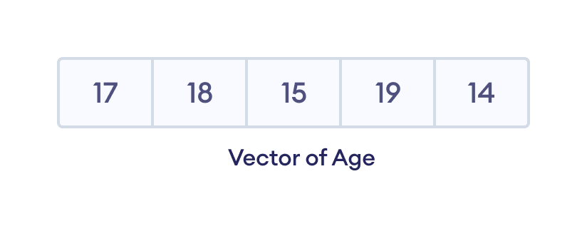 R Vector Vector of Age