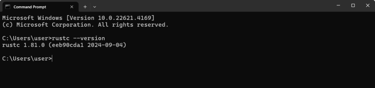 Rust Installation Verification for Windows Rust Installation Verification for Windows