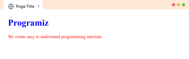 CSS example Example how CSS works.