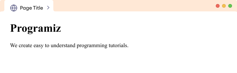 HTML example Example how HTML works.